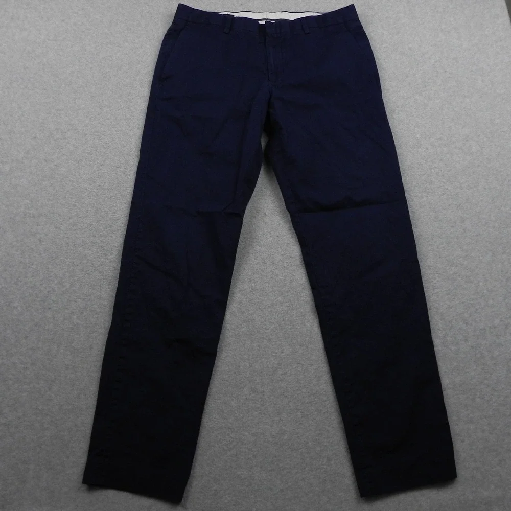 J Crew Pants Mens 32x30 Ludlow Slim Dress Khaki Business Casual Flat Front Blue
